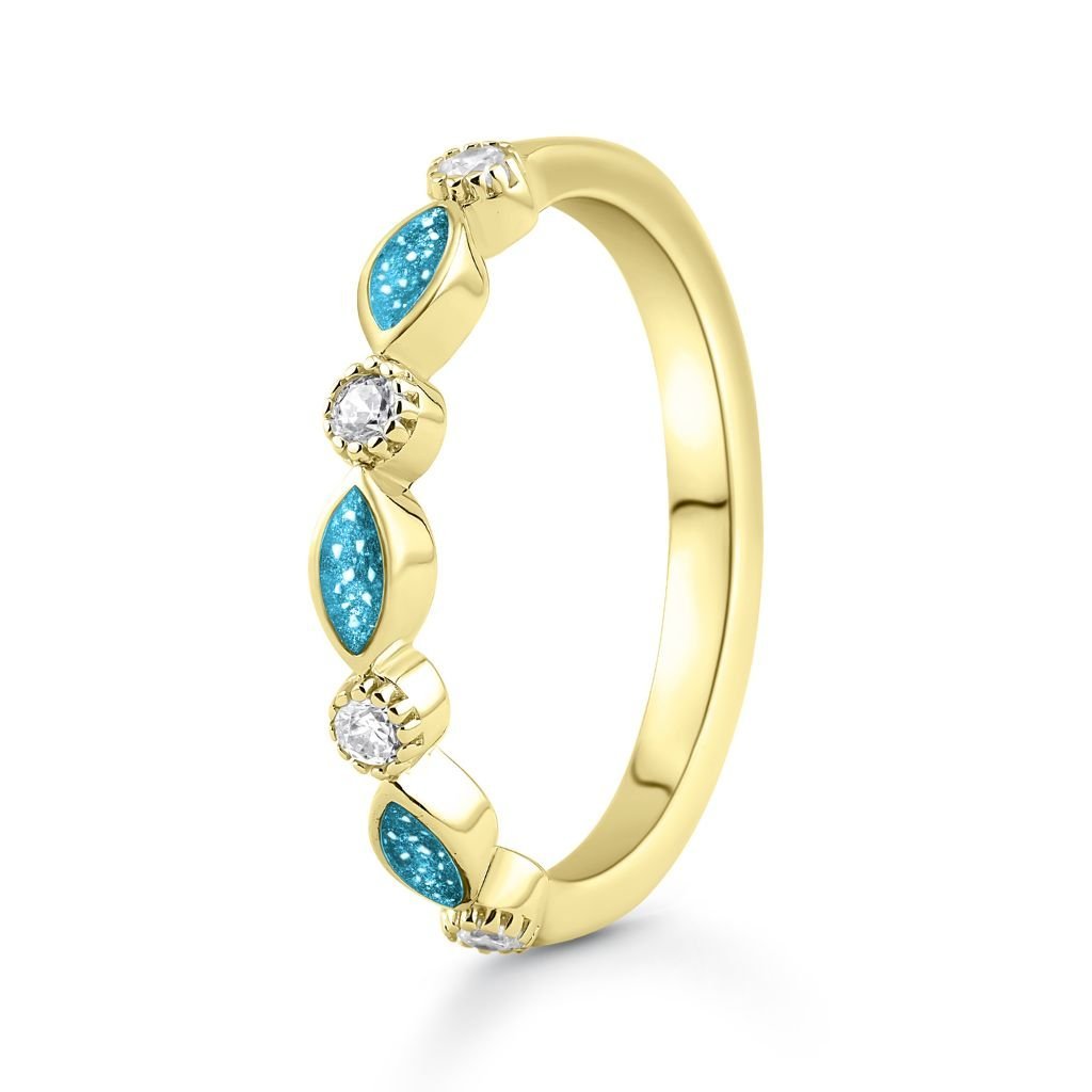 Yellow Gold Beloved Ashes Ring - MemoriesMade