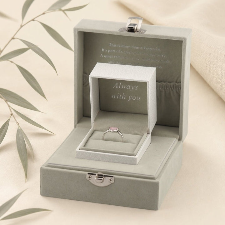 Yellow Gold Classic Heart Ashes Ring - MemoriesMade
