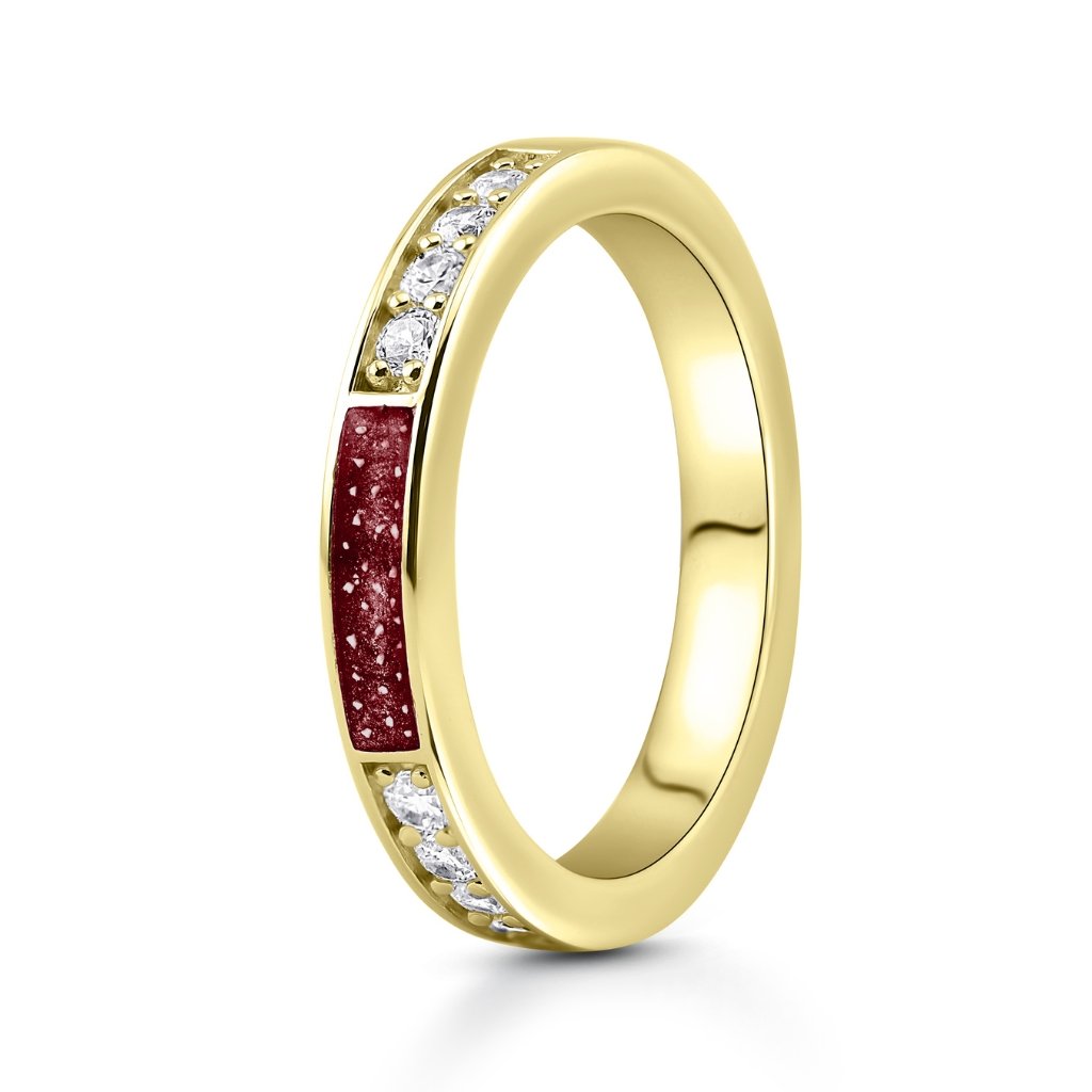 Yellow Gold Devotion Ashes Ring - MemoriesMade