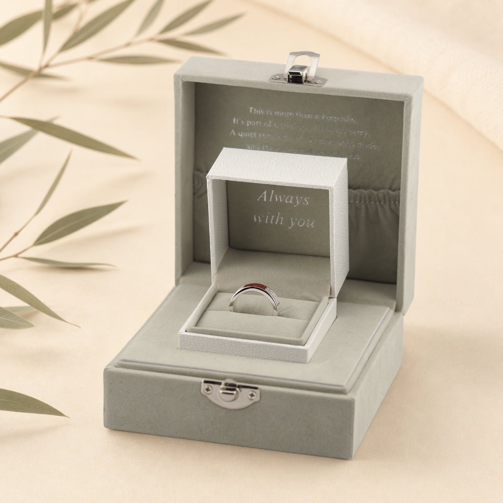 Yellow Gold Devotion Wide Ashes Ring - MemoriesMade