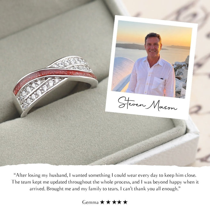 Yellow Gold Evermore Ashes Ring - MemoriesMade