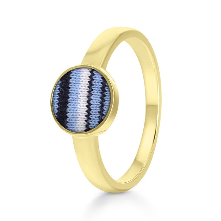 Yellow Gold Fabric Keepsake Classic Tribute Ring - MemoriesMade