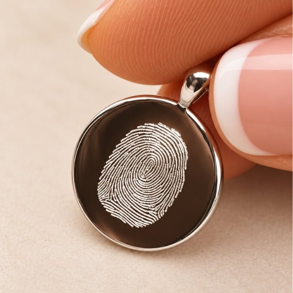 Yellow Gold Fingerprint Classic Necklace - MemoriesMade