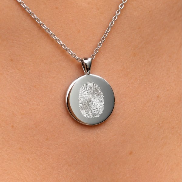 Yellow Gold Fingerprint Classic Necklace - MemoriesMade