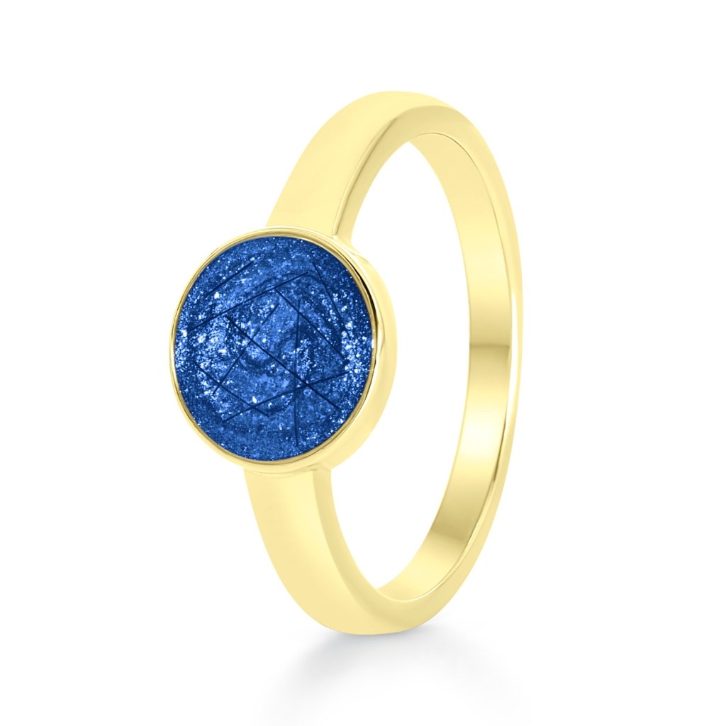 Yellow Gold Hair Keepsake Tribute Ring - MemoriesMade