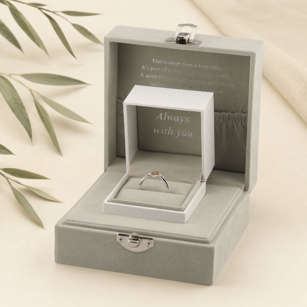 Yellow Gold Harmony Marquise Ashes Ring - MemoriesMade