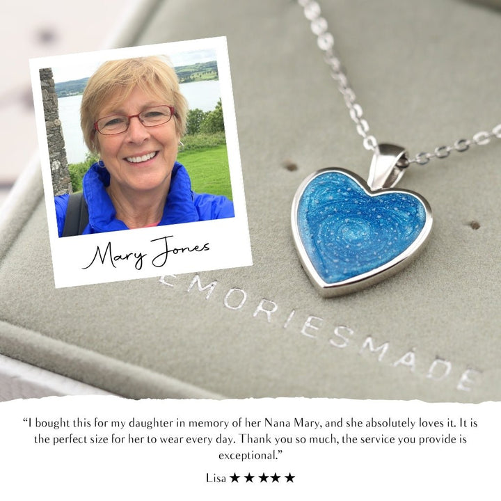 Yellow Gold Heart Ashes Necklace - MemoriesMade