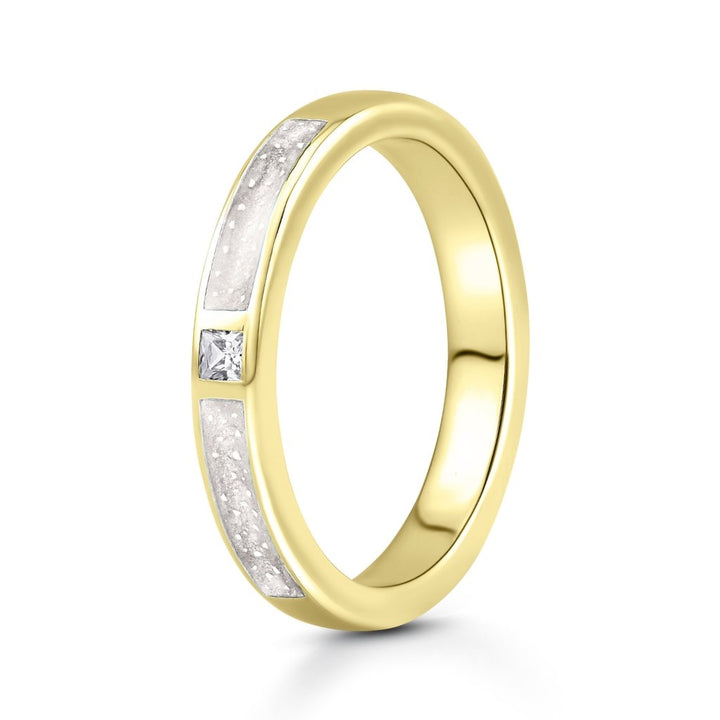 Yellow Gold Solace Ashes Ring - MemoriesMade