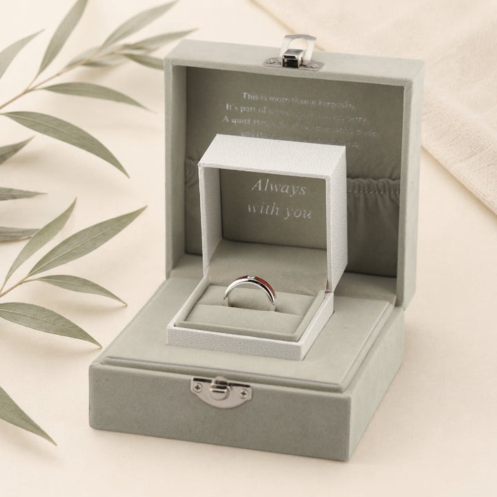 Yellow Gold Solace Wide Ashes Ring - MemoriesMade