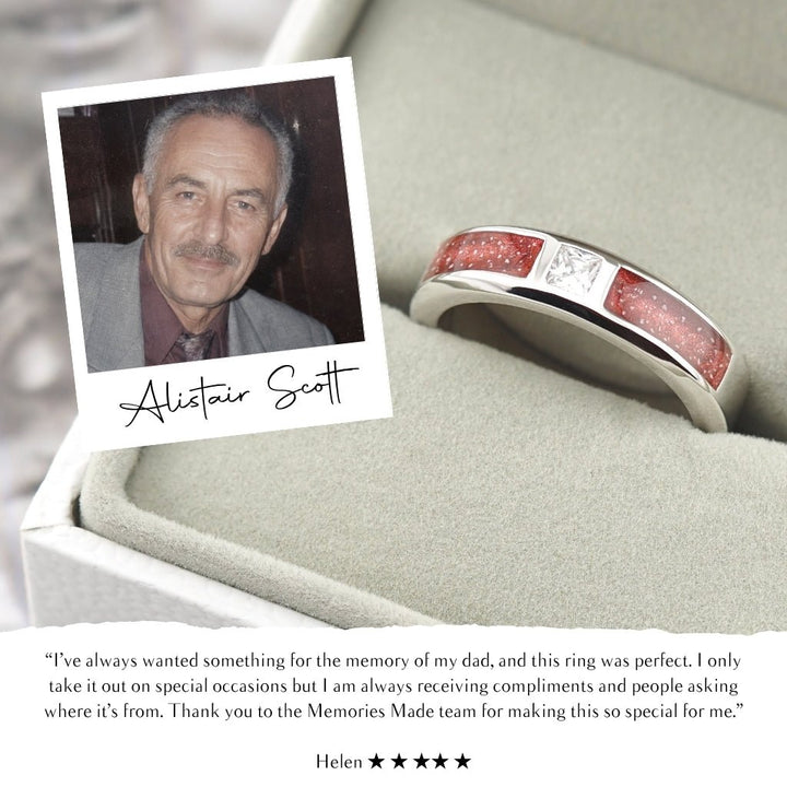 Yellow Gold Solace Wide Ashes Ring - MemoriesMade