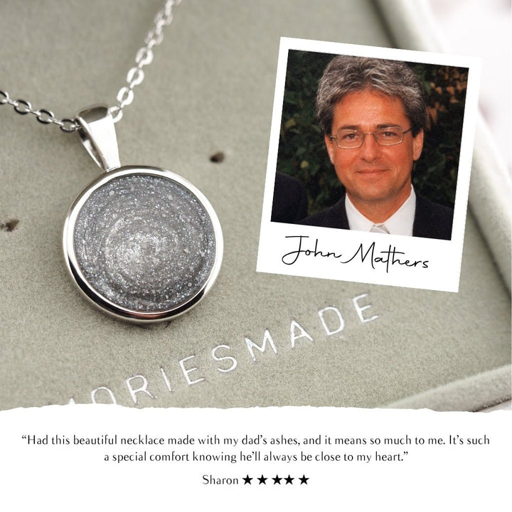 Yellow Gold Tribute Ashes Necklace - MemoriesMade