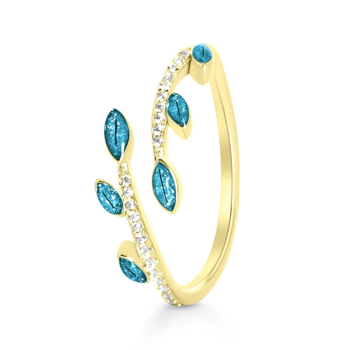 Yellow Gold Vine of Life Hair Keepsake Ring - MemoriesMade