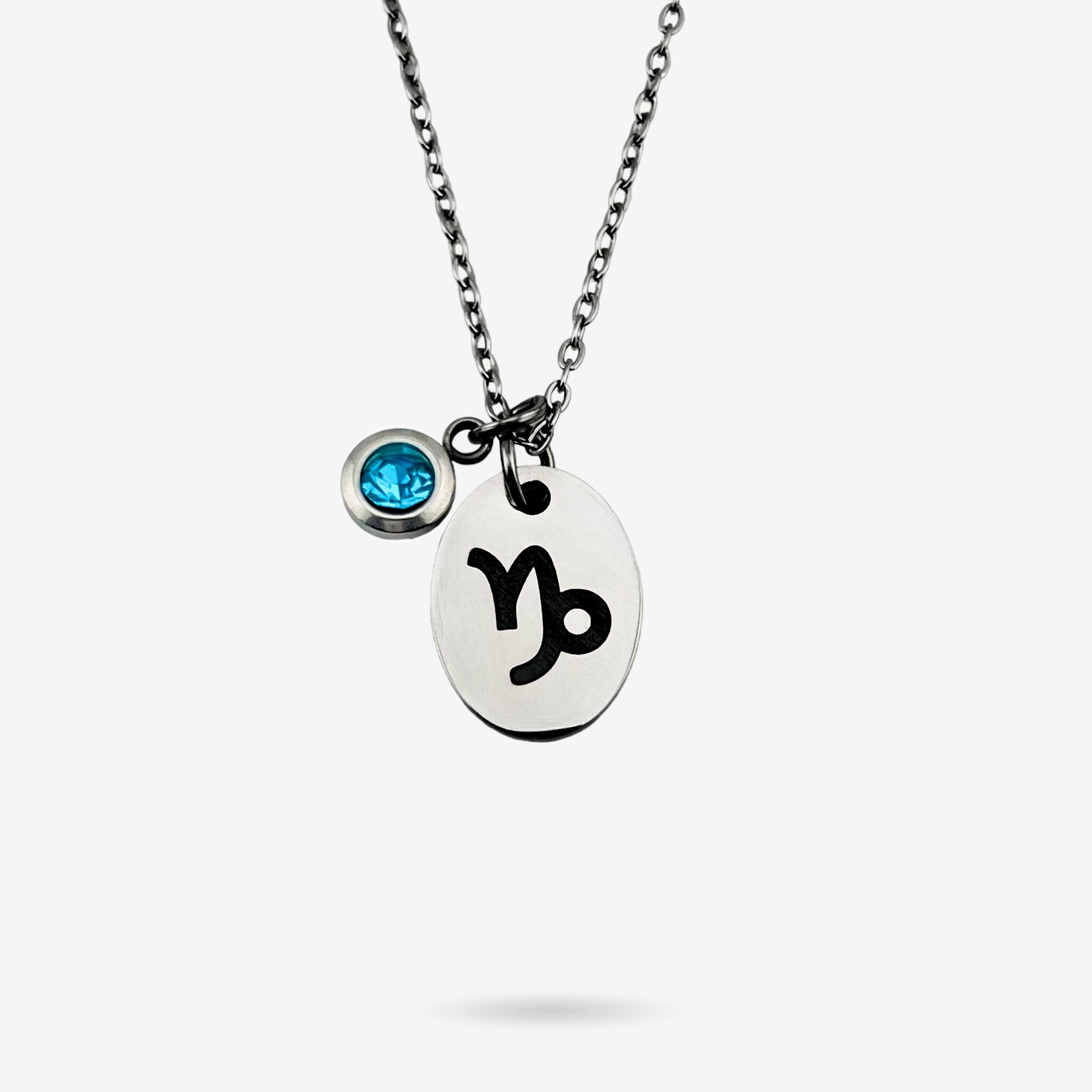 Zodiac Symbol Mini Oval Necklace - MemoriesMade